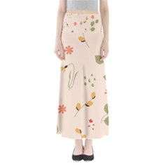 Spring Art Floral Pattern Design Full Length Maxi Skirt