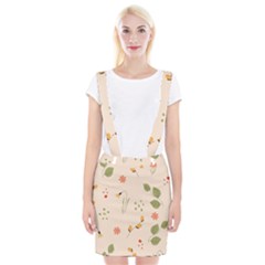 Spring Art Floral Pattern Design Braces Suspender Skirt