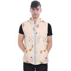 Spring Art Floral Pattern Design Men s Puffer Vest