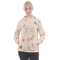 Spring Art Floral Pattern Design Women s Hooded Pullover