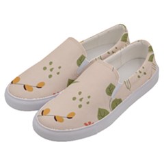 Spring Art Floral Pattern Design Men s Canvas Slip Ons