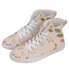 Spring Art Floral Pattern Design Women s Hi-top Skate Sneakers