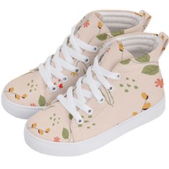 Spring Art Floral Pattern Design Kids  Hi-top Skate Sneakers