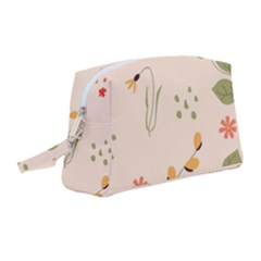 Spring Art Floral Pattern Design Wristlet Pouch Bag (medium)