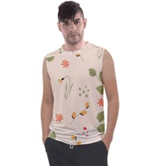 Spring Art Floral Pattern Design Men s Regular Tank Top