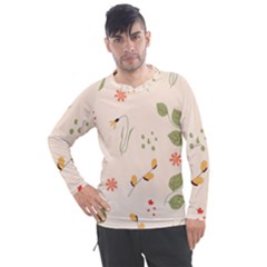 Spring Art Floral Pattern Design Men s Pique Long Sleeve T-shirt