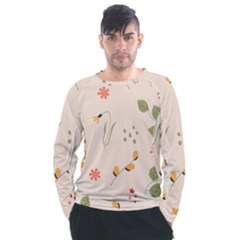 Spring Art Floral Pattern Design Men s Long Sleeve Raglan T-shirt