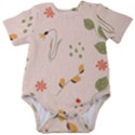 Spring Art Floral Pattern Design Baby Short Sleeve Bodysuit View1