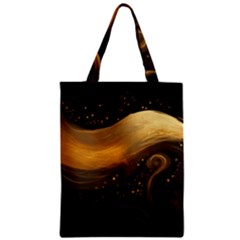 Abstract Gold Wave Background Zipper Classic Tote Bag