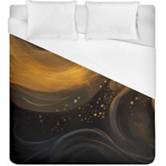 Abstract Gold Wave Background Duvet Cover (king Size)