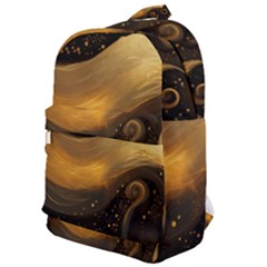 Abstract Gold Wave Background Classic Backpack