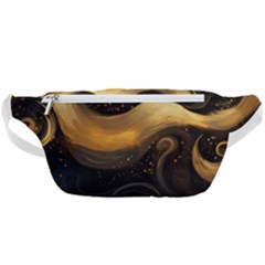 Abstract Gold Wave Background Waist Bag 