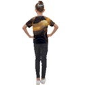 Abstract Gold Wave Background Kids  Mesh Piece T-Shirt View2