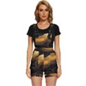 Abstract Gold Wave Background Short Overalls View1