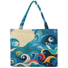 Waves Wave Ocean Sea Abstract Whimsical Mini Tote Bag