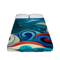 Waves Wave Ocean Sea Abstract Whimsical Fitted Sheet (full/ Double Size)