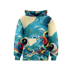 Waves Wave Ocean Sea Abstract Whimsical Kids  Pullover Hoodie