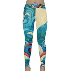 Waves Wave Ocean Sea Abstract Whimsical Classic Yoga Leggings