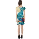 Waves Wave Ocean Sea Abstract Whimsical Short Sleeve Skater Dress View2