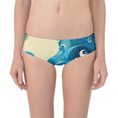 Waves Wave Ocean Sea Abstract Whimsical Classic Bikini Bottoms