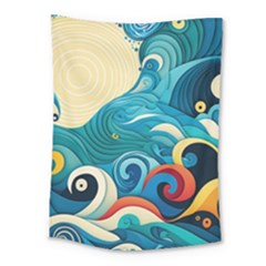 Waves Wave Ocean Sea Abstract Whimsical Medium Tapestry