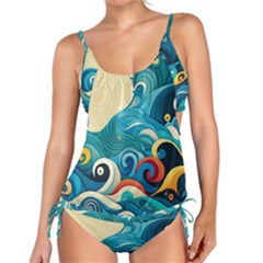 Waves Wave Ocean Sea Abstract Whimsical Tankini Set