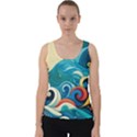 Waves Wave Ocean Sea Abstract Whimsical Velvet Tank Top View1