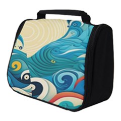 Waves Wave Ocean Sea Abstract Whimsical Full Print Travel Pouch (small)