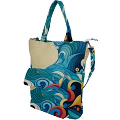 Waves Wave Ocean Sea Abstract Whimsical Shoulder Tote Bag