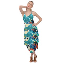 Waves Wave Ocean Sea Abstract Whimsical Layered Bottom Dress