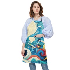 Waves Wave Ocean Sea Abstract Whimsical Pocket Apron