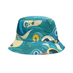 Waves Wave Ocean Sea Abstract Whimsical Bucket Hat