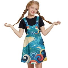 Waves Wave Ocean Sea Abstract Whimsical Kids  Apron Dress by Maspions