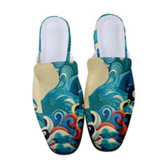 Waves Wave Ocean Sea Abstract Whimsical Women s Classic Backless Heels by Maspions