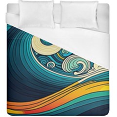 Waves Ocean Sea Abstract Whimsical Art Duvet Cover (king Size)