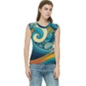 Waves Ocean Sea Abstract Whimsical Art Women s Raglan Cap Sleeve T-Shirt View1