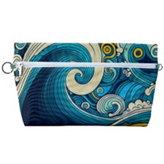 Waves Ocean Sea Abstract Whimsical Art Handbag Organizer