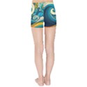 Waves Ocean Sea Abstract Whimsical Art Kids  Sports Shorts View2