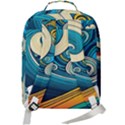 Waves Ocean Sea Abstract Whimsical Art Double Compartment Backpack View3