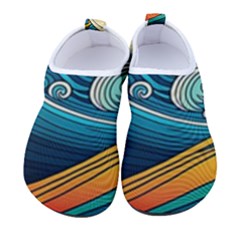 Waves Ocean Sea Abstract Whimsical Art Men s Sock-style Water Shoes