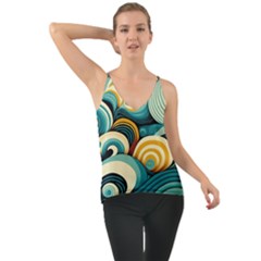 Wave Waves Ocean Sea Abstract Whimsical Chiffon Cami