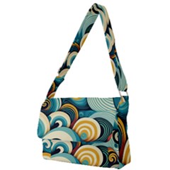 Wave Waves Ocean Sea Abstract Whimsical Full Print Messenger Bag (s) by Maspions