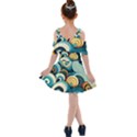 Wave Waves Ocean Sea Abstract Whimsical Kids  Shoulder Cutout Chiffon Dress View2