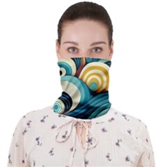 Wave Waves Ocean Sea Abstract Whimsical Face Covering Bandana (adult)