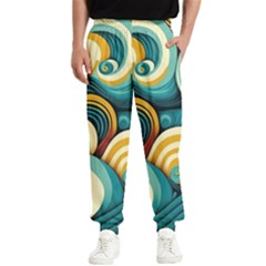 Wave Waves Ocean Sea Abstract Whimsical Men s Elastic Waist Pants