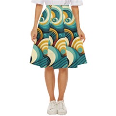 Wave Waves Ocean Sea Abstract Whimsical Classic Short Skirt