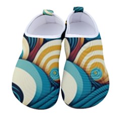 Wave Waves Ocean Sea Abstract Whimsical Men s Sock-style Water Shoes