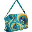 Abstract Waves Ocean Sea Whimsical Canvas Crossbody Bag View1