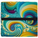 Abstract Waves Ocean Sea Whimsical Seat Cushion View4