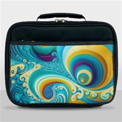 Abstract Waves Ocean Sea Whimsical Lunch Bag